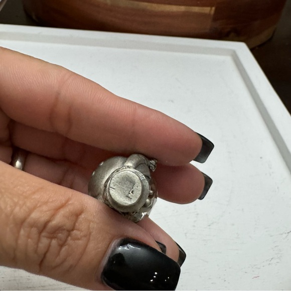 Vintage Cuteri Pewter Old Man with Crystal Belly Miniature - Picture 7 of 12